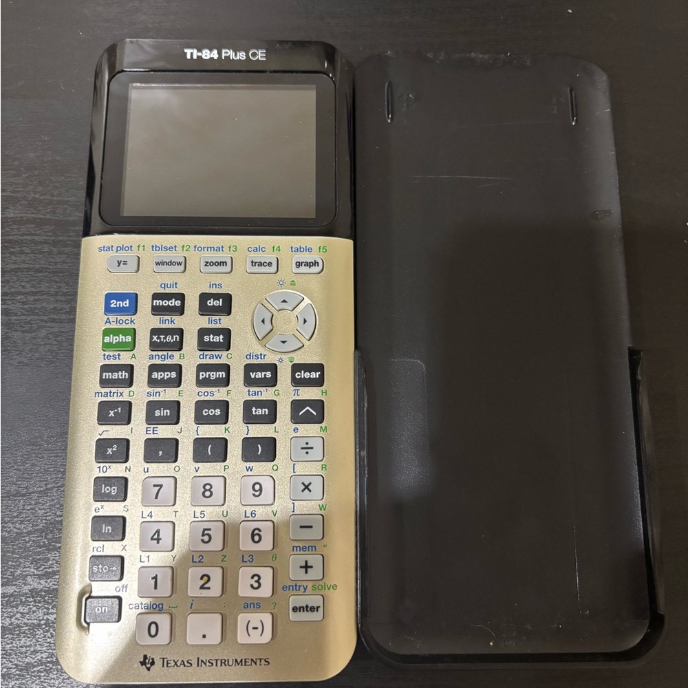 Texas Instruments TI-84 Plus CE in Black and Goldeneye